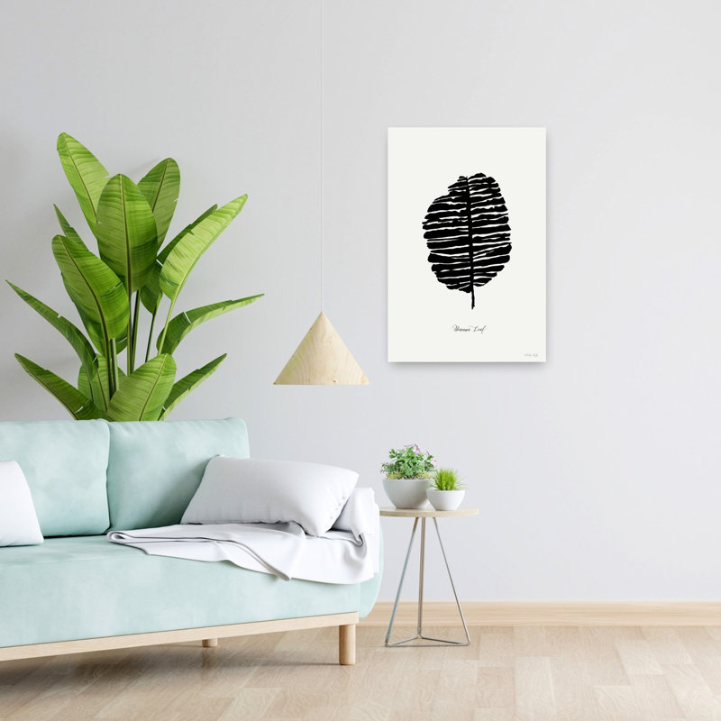 Palmier ébène I, art côtier abstrait, H 24 po x l 16 po