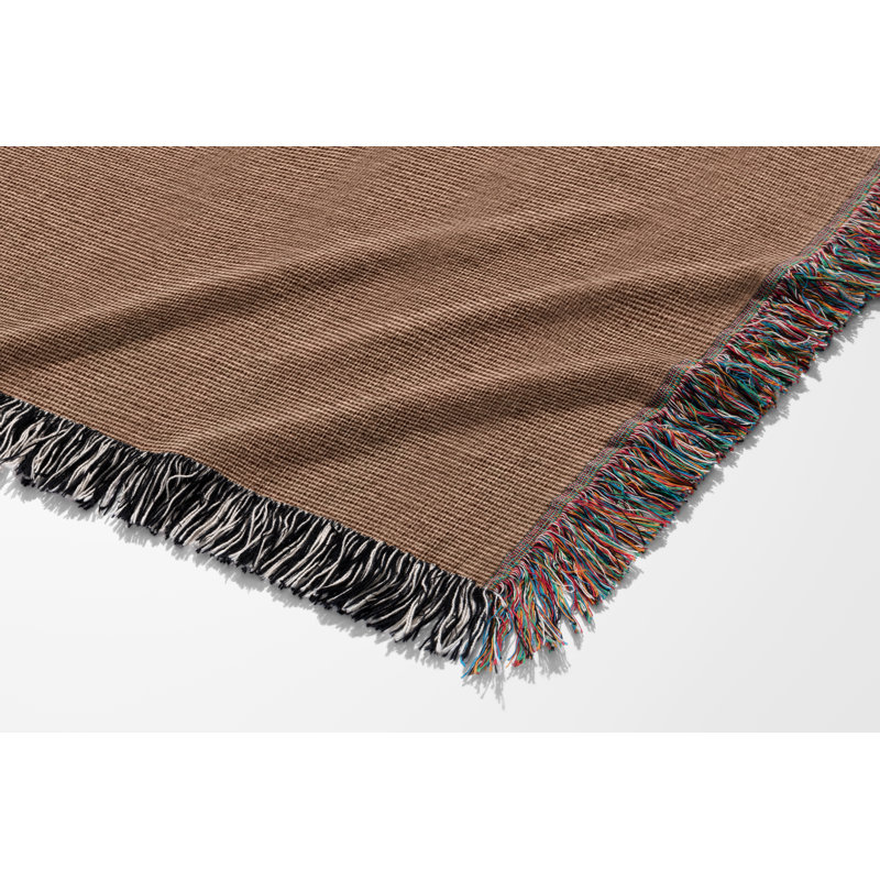 Couverture 100% coton Mossi, L 80 po x l 60 po, Beige