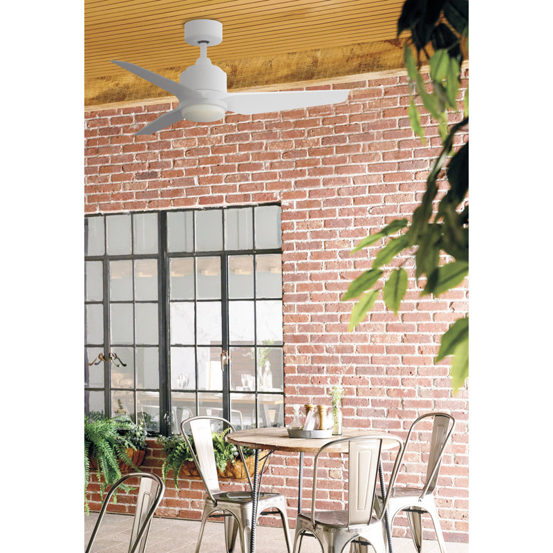 TriAire Custom Indoor/Outdoor Ceiling Fan DC Motor- Matte White, Matte White
