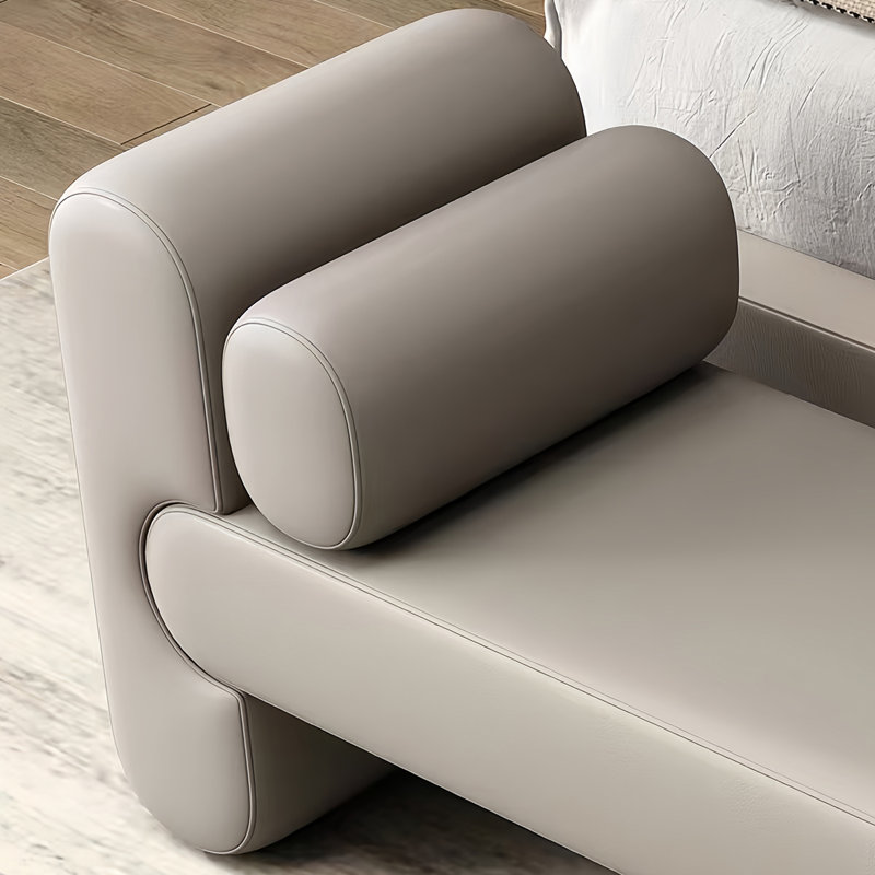 Banc de rangement Syniya, H 25,59 po x l 68,89 po x P 17,71 po, Gris clair