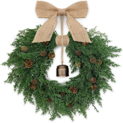 Ornement de couronne de Noël couronne de Noël, collection Christmasl, 20 pouces, pour la décoration de Noël