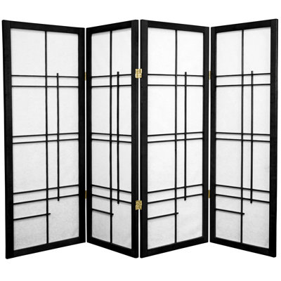 Clara 4 Ft. Short Rice Paper Folding Screen