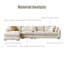 Canapé modulaire minimaliste beige 141,73 po avec méridienne gauche-1818367705-1818367701-1818367700