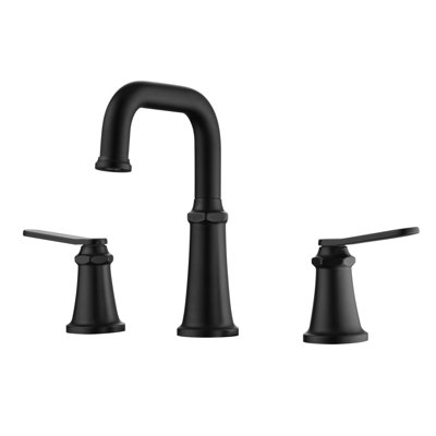 Remeslo Collection Two-Handle Widespread Lavatory Bathroom Faucet 1.2 gpm with Drain Assembly - Matte Black