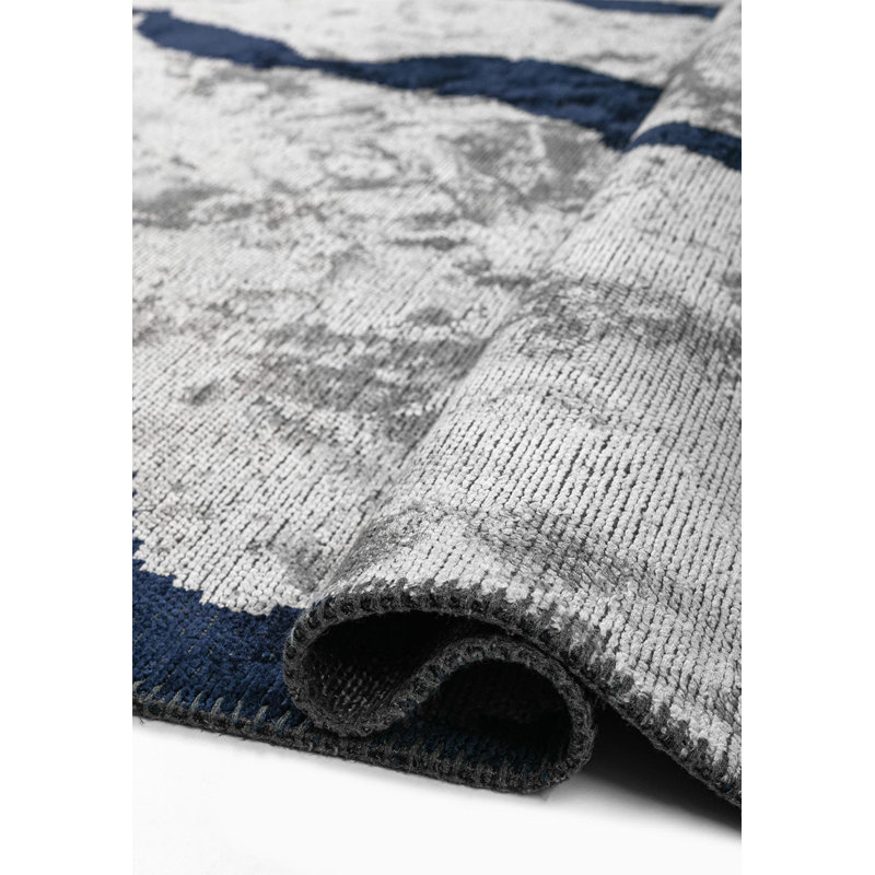 Debartolo Abstract Hand Loom Indoor / Outdoor Area Rug, Rectangle 6'7" x 9'10"
