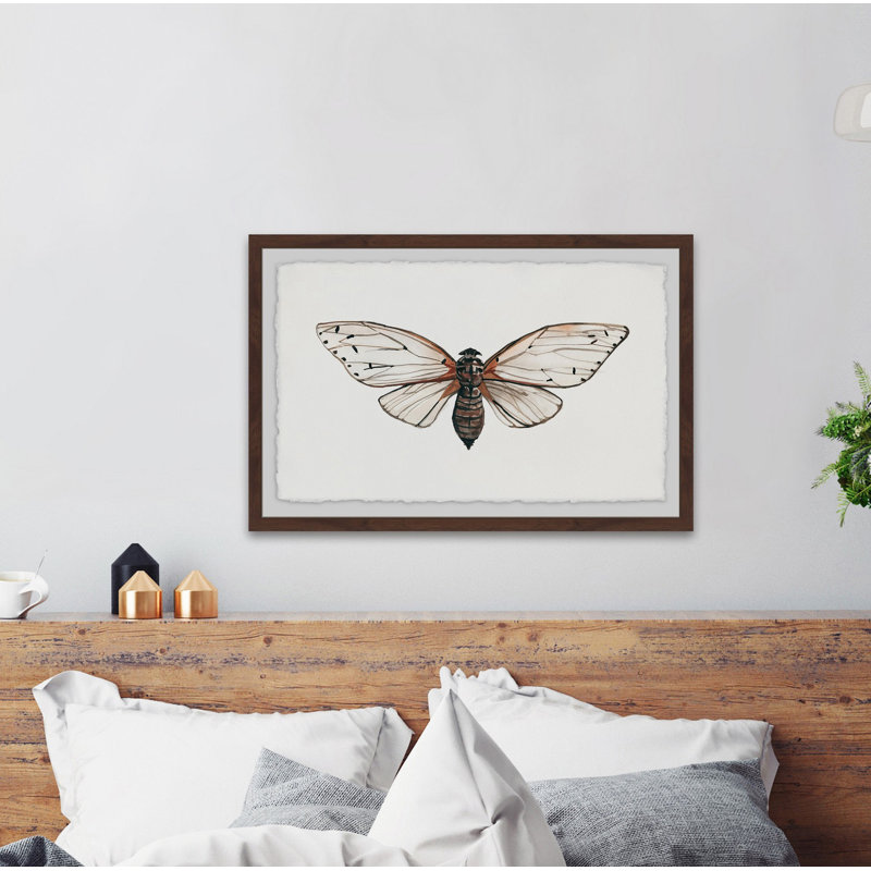 Tan Butterfly - Single Picture Frame Painting, 61 cm H x 91 cm W