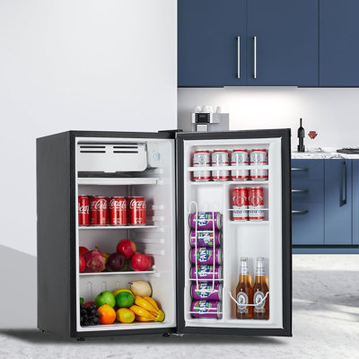 Idealhouse 3.2 Cu.Ft Mini Refrigerator, Single Door Compact Fridge - Energy Efficient