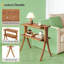 Table d'entrée à 2 niveaux, table de bout de style naturel, table d'appoint en bois-993244629