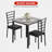 29.1" Square Dining Table Set For 2 - Space Saving Compact Dinette Set For Small Spaces