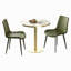 Chaises de salle à manger 2 pièces, chaises de cuisine et de salle à manger modernes, siège rembourré en similicuir et pieds robustes en métal-1046539191