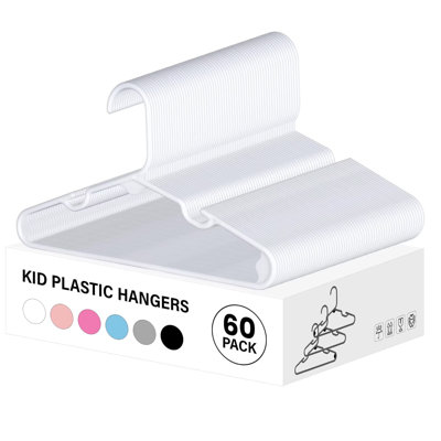 Cintres pour enfants, cintres légers antidérapants pour vêtements pour bébés, garde-robe pour tout-petits, jupes de pantalons, blanc
