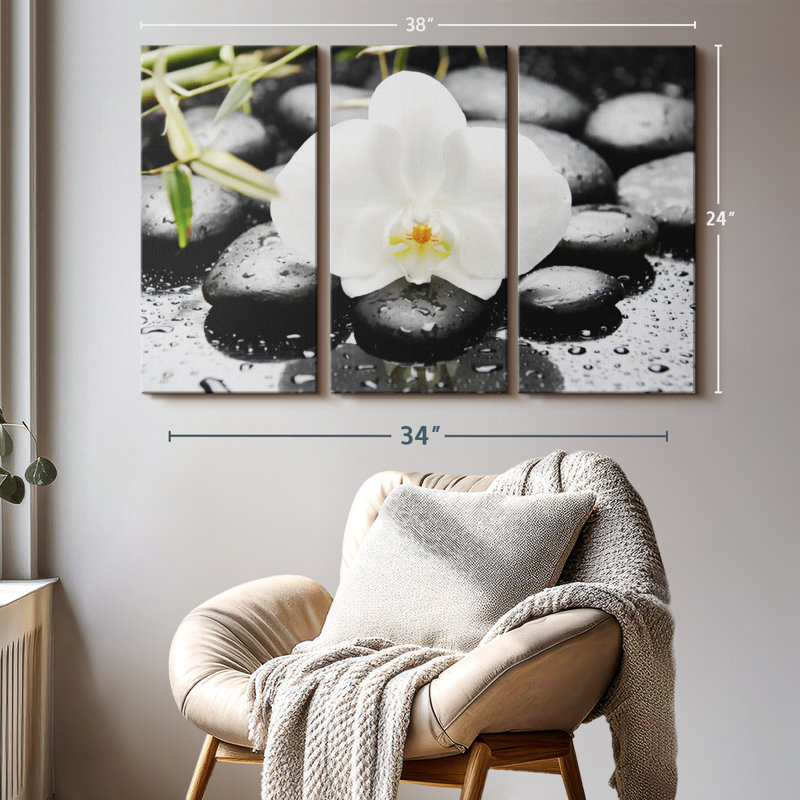 " White Orchid ", 24" H x 38" W