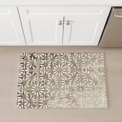 Machine Washable Indoor/Outdoor Chantille ACN2775 Floral Rug