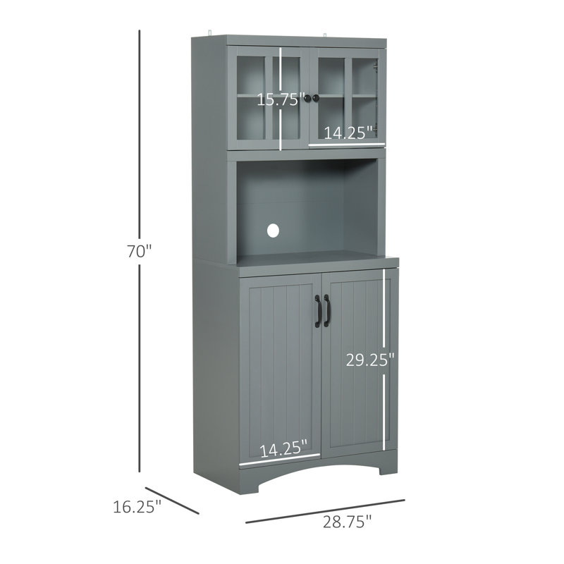 Deaton 70'' Kitchen Pantry, Gray