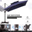 Parasol en porte-à-faux carré 118 "avec base lestée 118"-1351846910