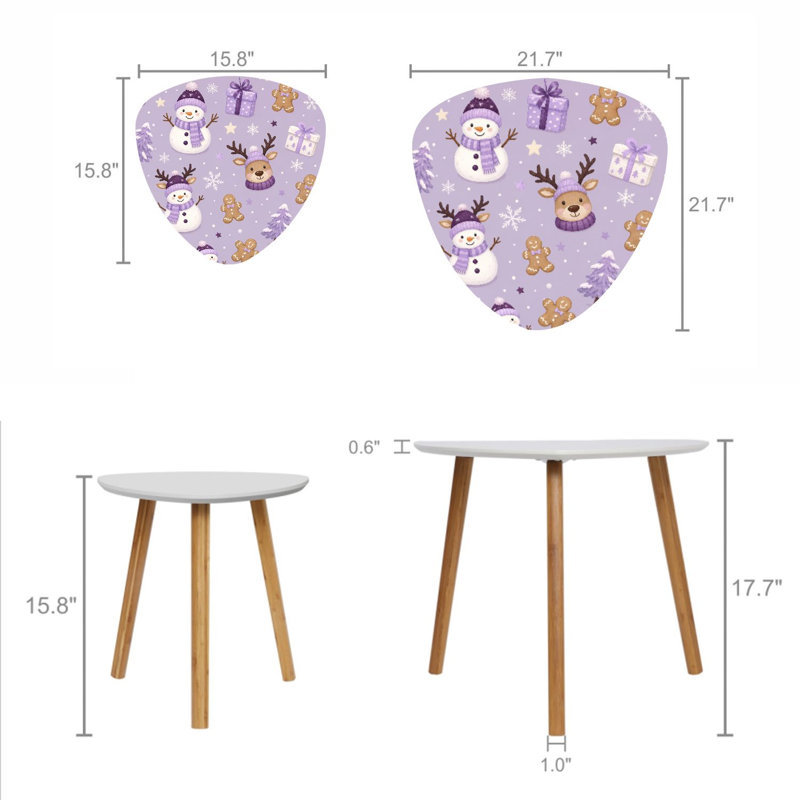 Ensemble de 2 tables basses gigognes Triangle Nesting