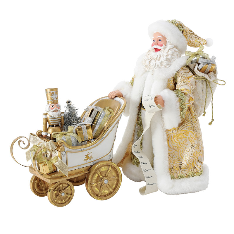 Ensemble de 2 figurines de père Noël avec traîneau possible possible Dreams Christmas Traditions
