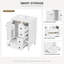 Meuble-lavabo autoportant de 61 cm de largeur avec tiroir compartimenté, rangement sur porte et comptoir en céramique-2051720361