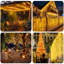 300cm Solar Powered 300 - Bulb Cord String Light