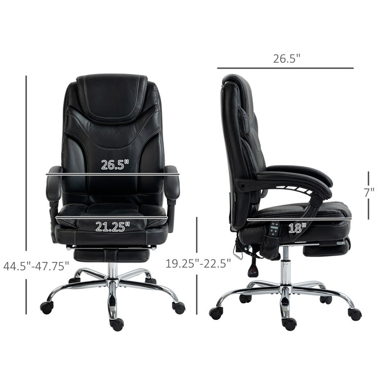 Inbox Zero Loghann Executive Chair, Black