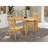 3 Piece Modern Dining Table Set Contains a Rectangle Wooden Table with Dropleaf and 2 Dining Chairs, Linen White-1366152484-1429439568