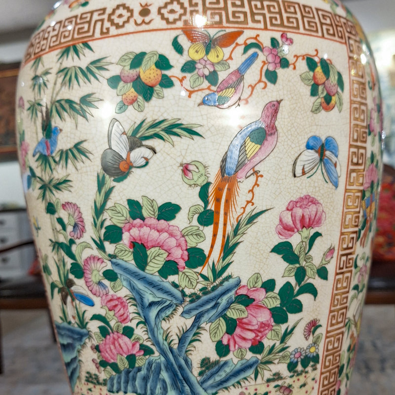 Rose Canton Porcelain Luxury Vase with Bronze Ormolu
