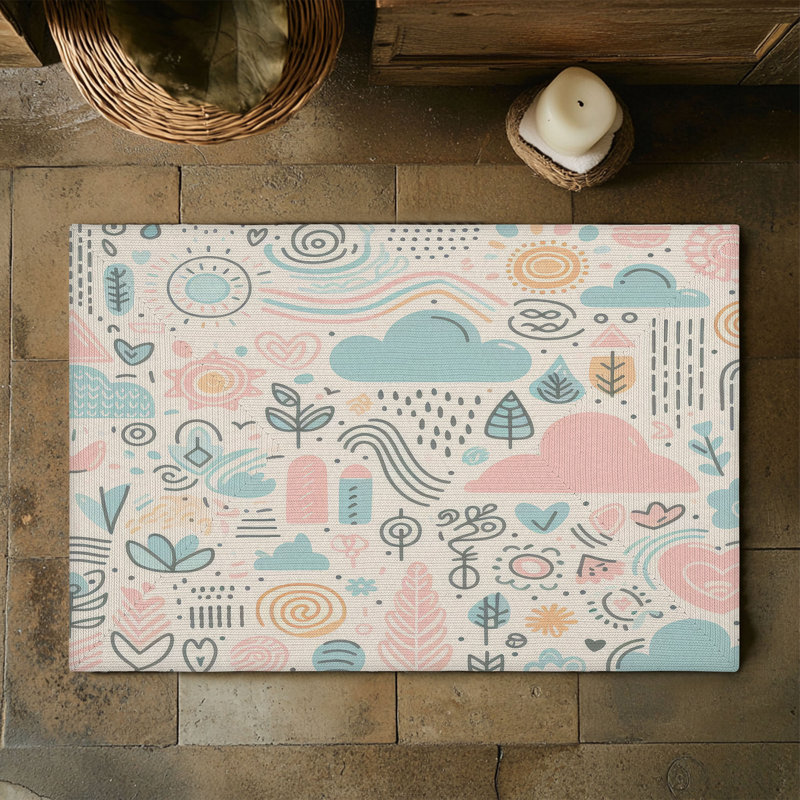 Tapis tressé à motifs doux, Rectangulaire 3 pi x 5 pi