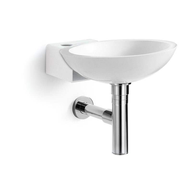 Belfry Bathroom Raina 3500mm L x 3150mm W Polyglomerate Circular Sink, White