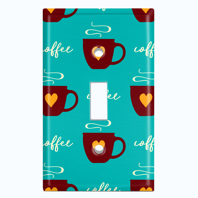 Patterned 1 - Gang Toggle Light Switch Standard Wall Plate