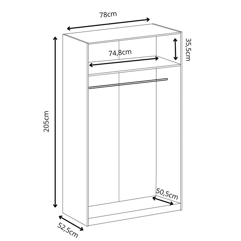 Nitra 4 Door Solid + Manufactured Wood Wardrobe, Black/Oak Craft Gold