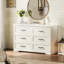 Ensemble de chambre à coucher 3 pièces Lancaster - Commode 7 tiroirs, commode 6 tiroirs et 2 tables de chevet avec rangement pour tiroir et tablette-1350805914