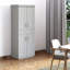 Armoire de cuisine traditionnelle avec 4 portes, tablettes réglables et grand tiroir central-1148015634