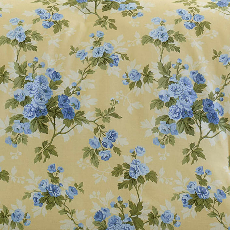 King Blue and Yellow Cotton Reversible Comforter Set