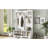 Modern Hallway Hall Tree with Metal Hooks and Storage Space, Multi-Functional Entryway Coat Rack with Shoe Cubbies-1316587328