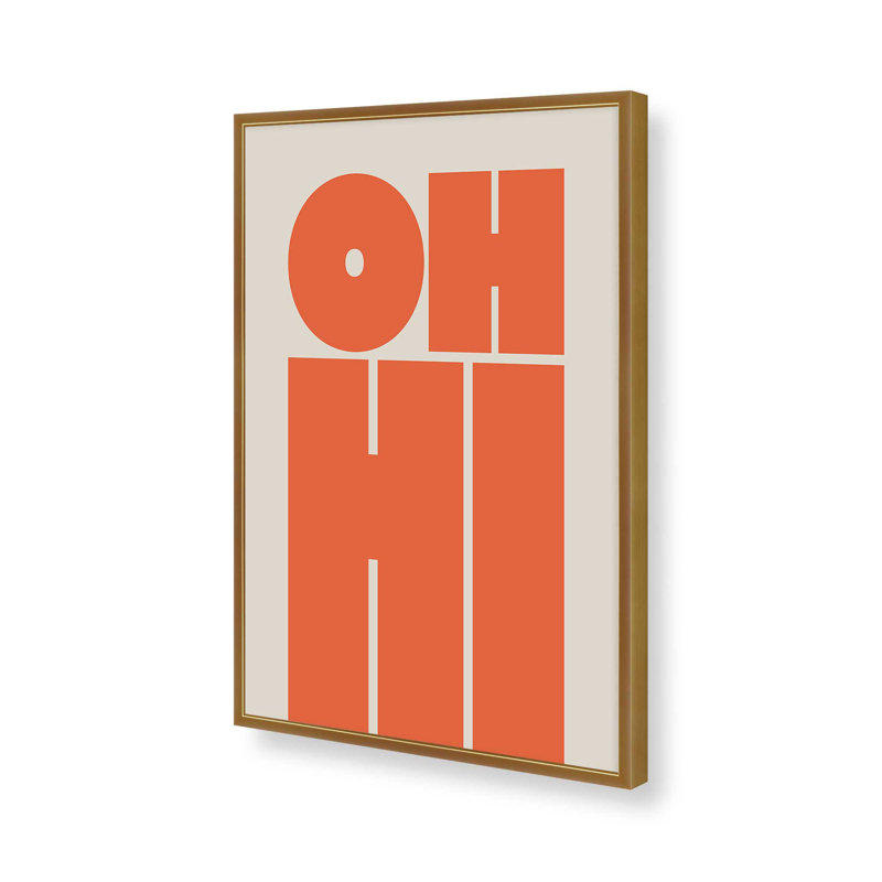Impression sur toile "Oh Hi" par Garima Dhawan, H 16 po x l 12 po, Doré