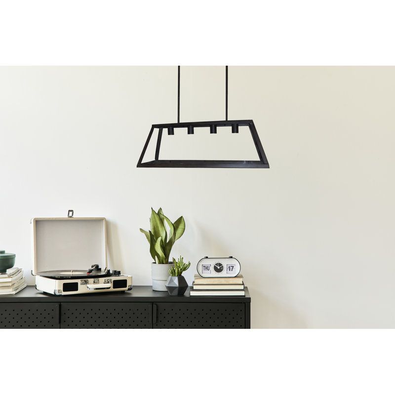 Luminaire suspendu à 4 lumières pour îlot de cuisine Murray, Noir