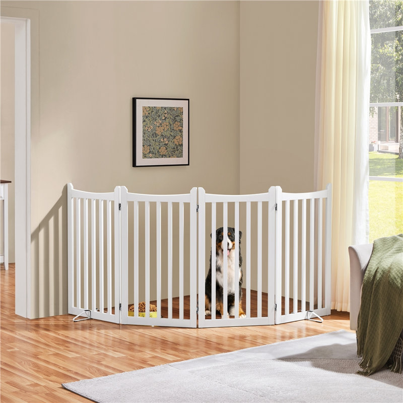 Barrière pour animaux en bois Domineca, Blanc