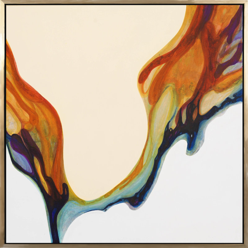 WOW - Peinture sur toile avec cadre flottant, H 40 po x l 40 po