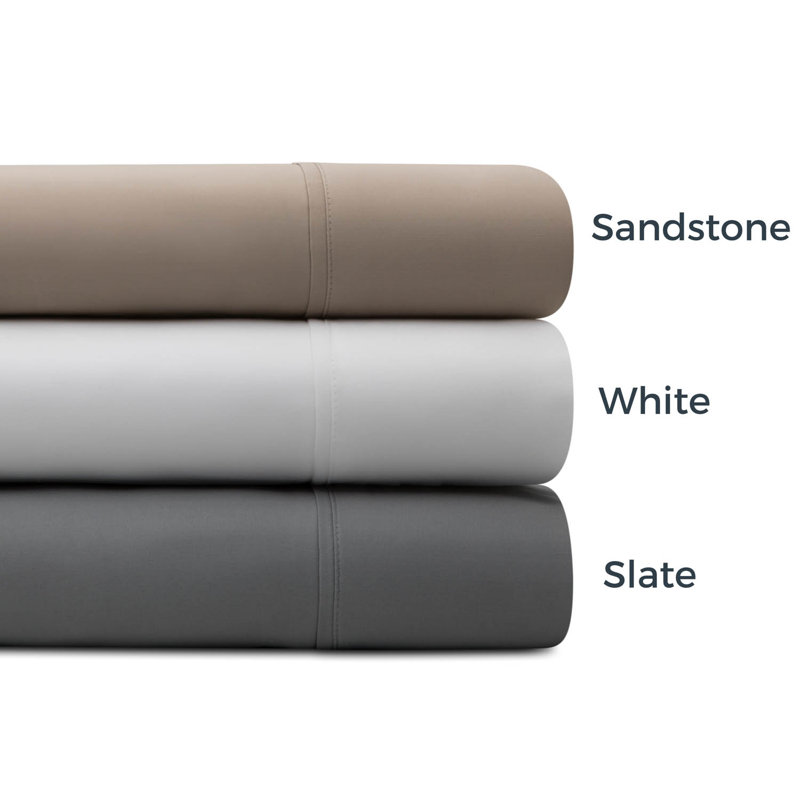 Satin Sheet Set, Queen Sheet Set + Fitted Sheet + 2 Pillowcases, Sandstone