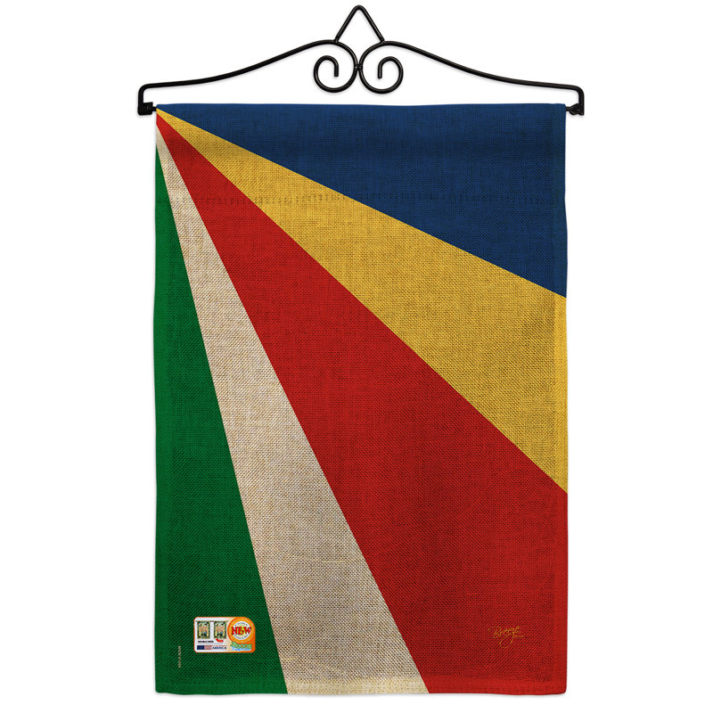 Polyester de 2 côtés 19 po seychelles drapeau de jardin