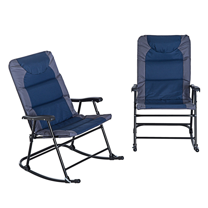 Ensemble de 2 chaises berçantes d'extérieur