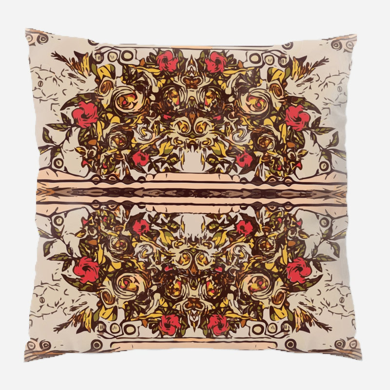 Coussin roses Mcmillon, Microsuède, Intérieur