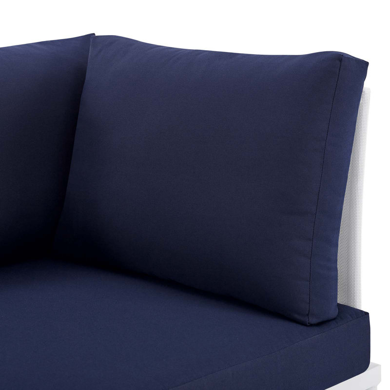 Harmony Sunbrella Outdoor Patio Aluminum Loveseat by Modway, Navy Sunbrella®