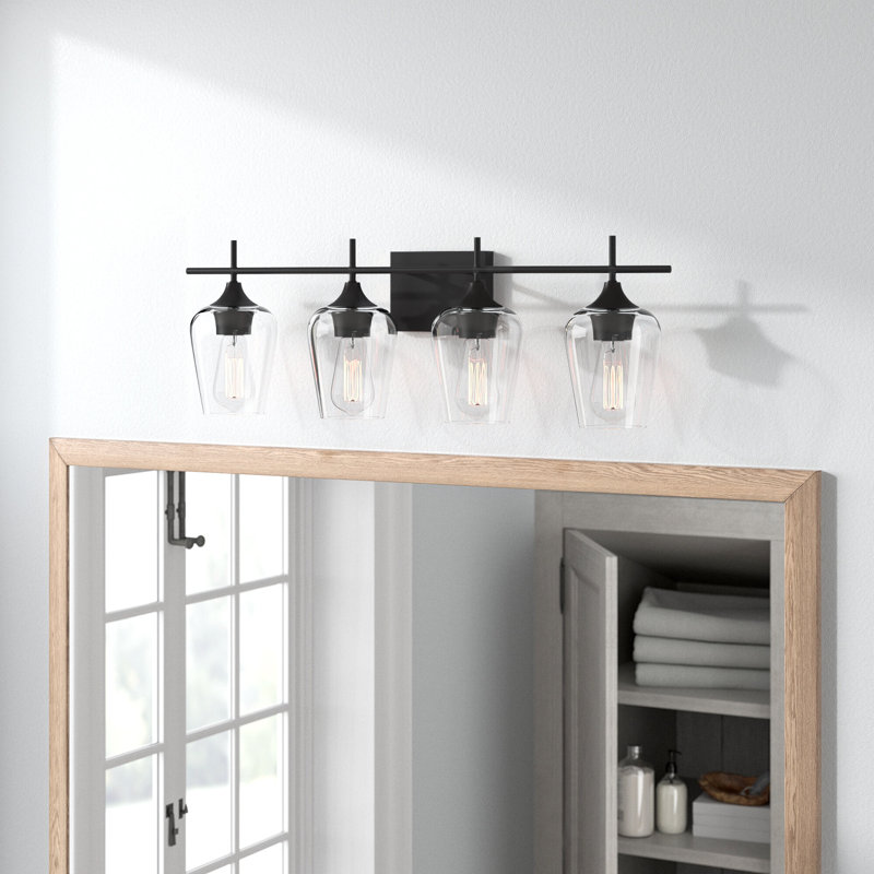 Breena Dimmable Vanity Light in English Bronze, English Bronze, Clear