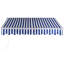 Dakota Fields 250cm W x 200cm D Polyester Blue/White Cover Retractable Window Awning