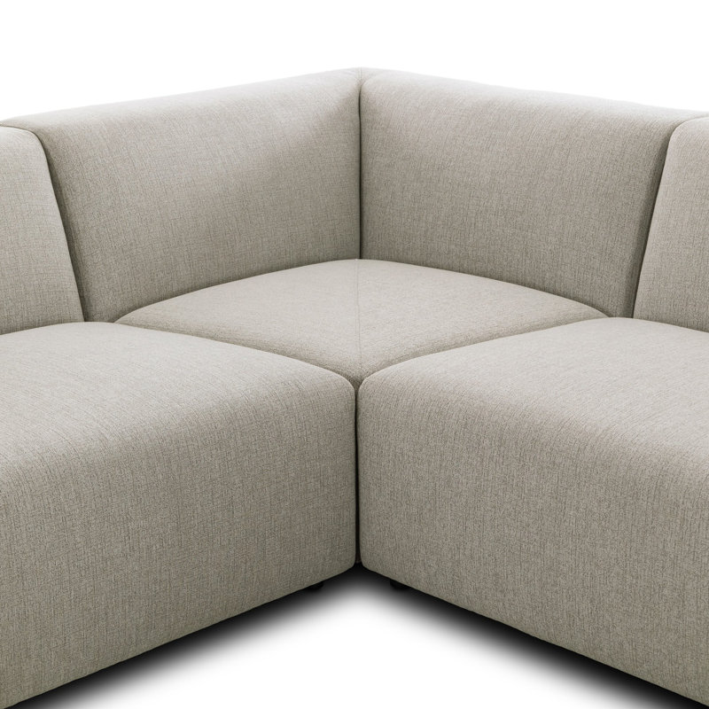 Lawndale Sectional, Napa Sandstone Polyester, Right Hand Facing