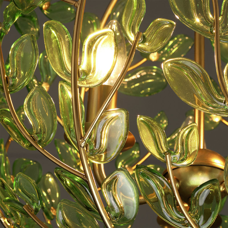 Lustre en or doux 16,5 po Hector, 18" H x 16.5" W x 16.5" D