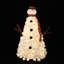 Arbre de Noël artificiel en forme de 4 pi avec 100 lumières à DEL blanc chaud et 380 branches articulées, ajoute un charme hivernal