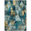 Tapis bleu sarcelle lavable à la machine intérieur / extérieur Xhevrie-1834136778