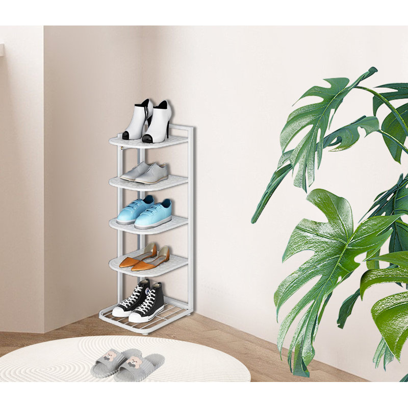 Range-chaussures 5 paires, Blanc